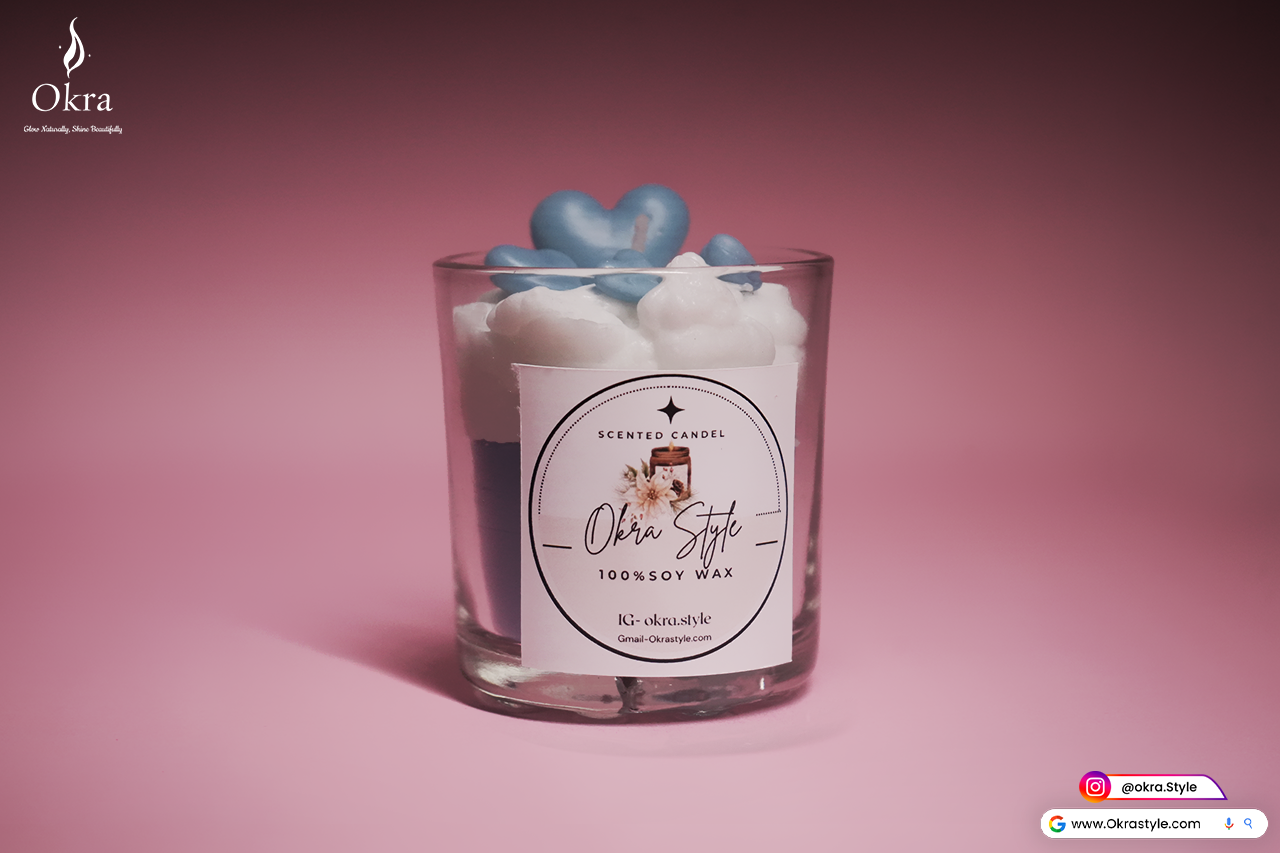 Blue Heart Candles